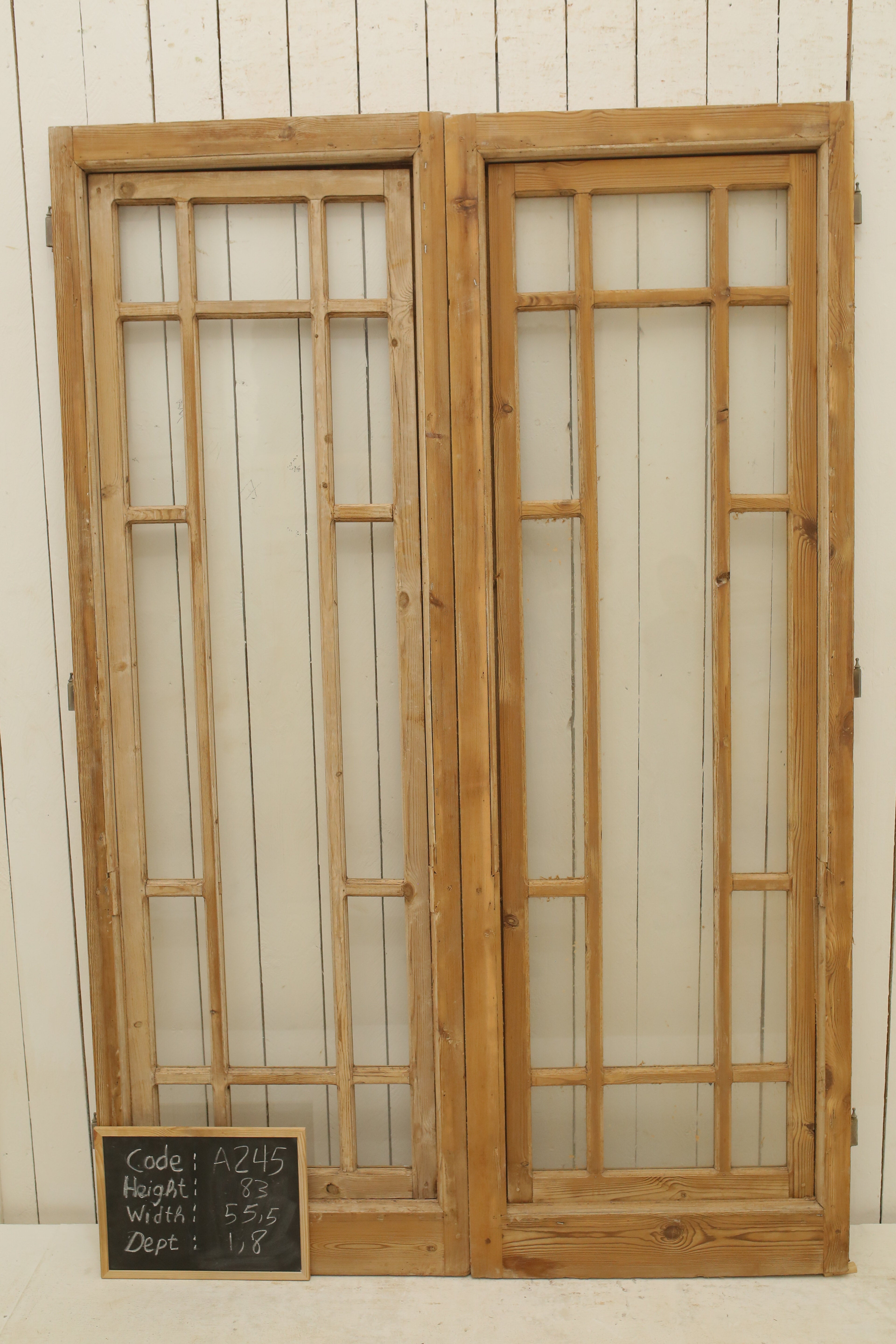 VINTAGE DBL FRENCH GLASS DOOR A245