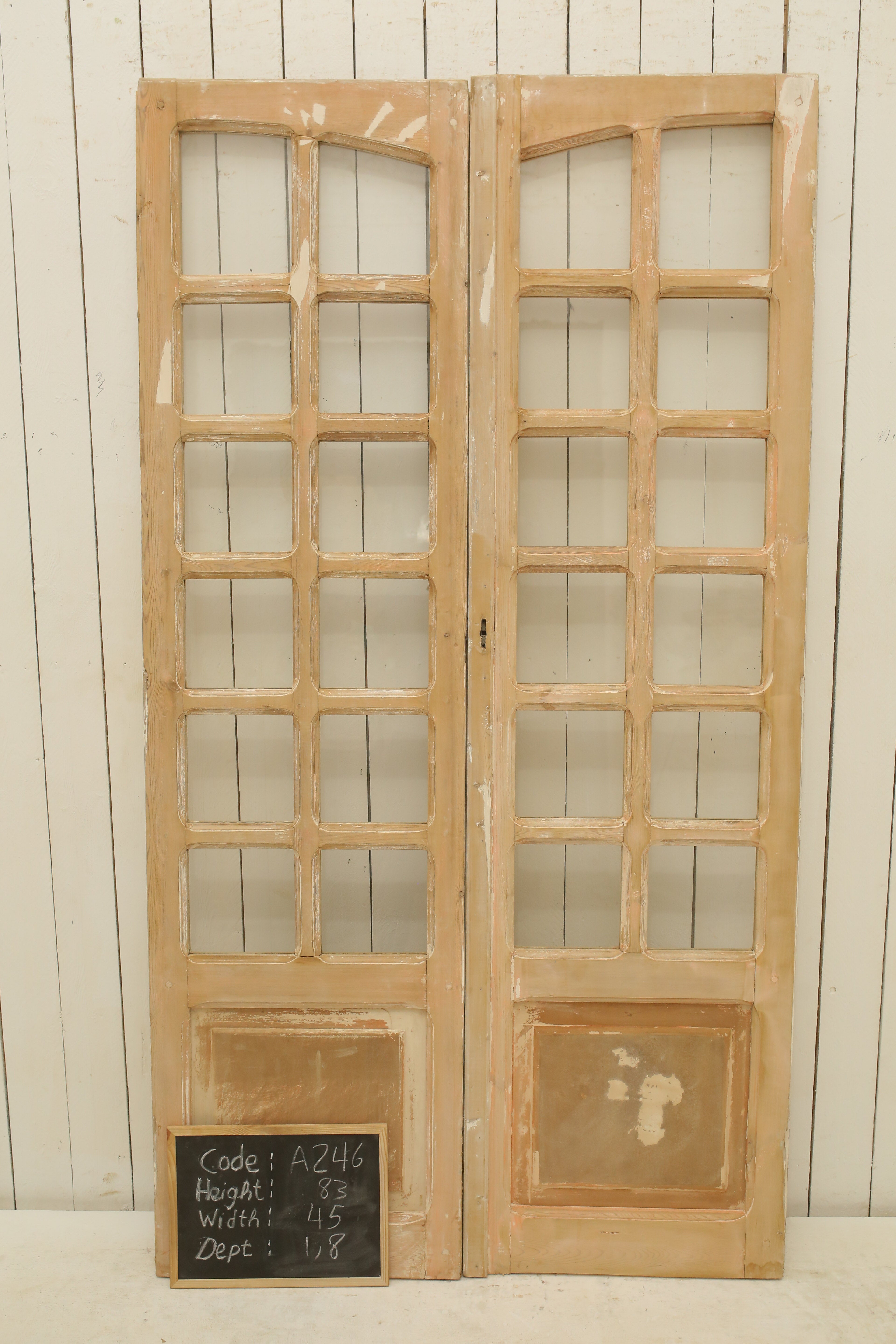 VINTAGE DBL FRENCH GLASS DOOR A246
