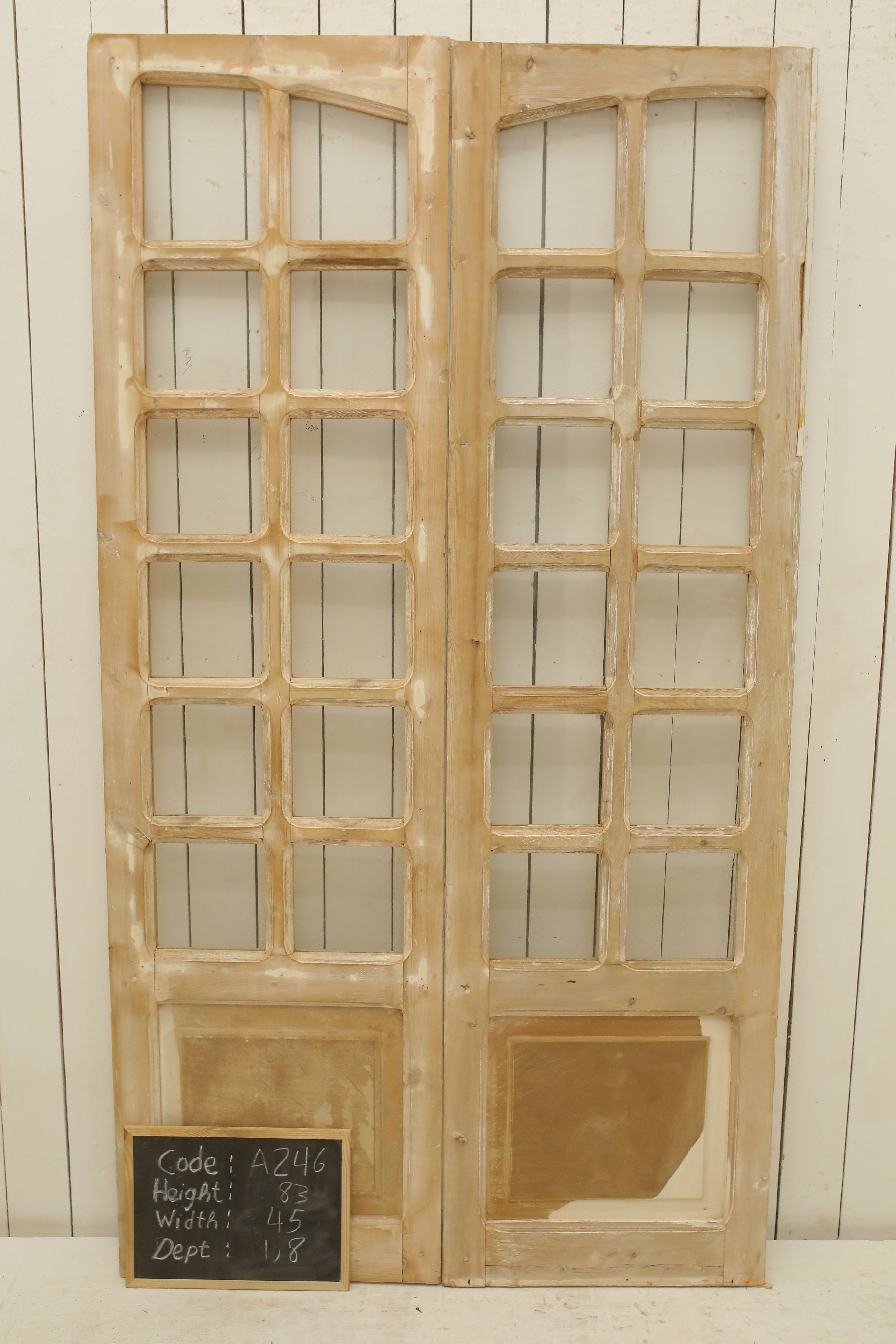 VINTAGE DBL FRENCH GLASS DOOR A246