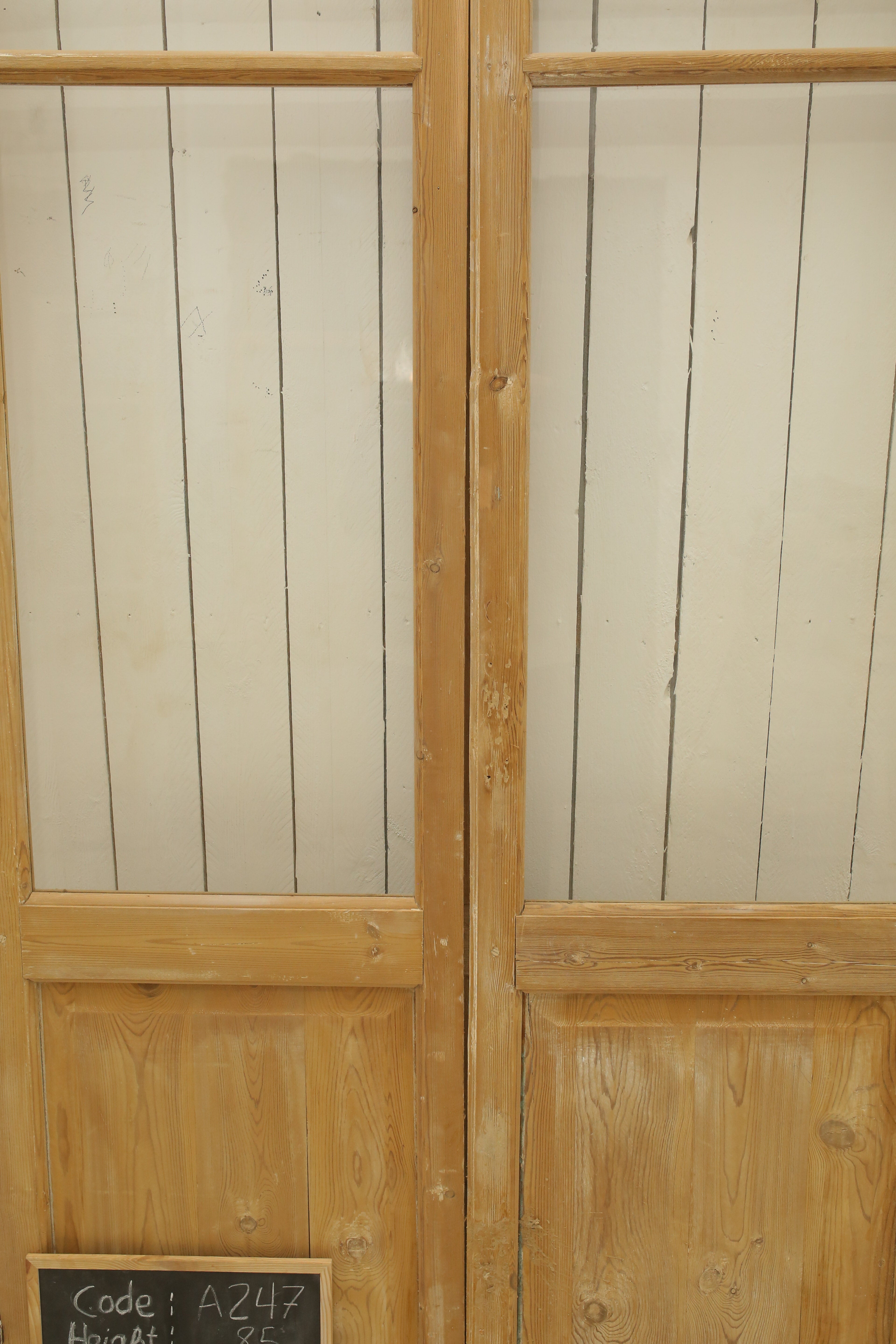 VINTAGE DBL FRENCH GLASS DOOR A247