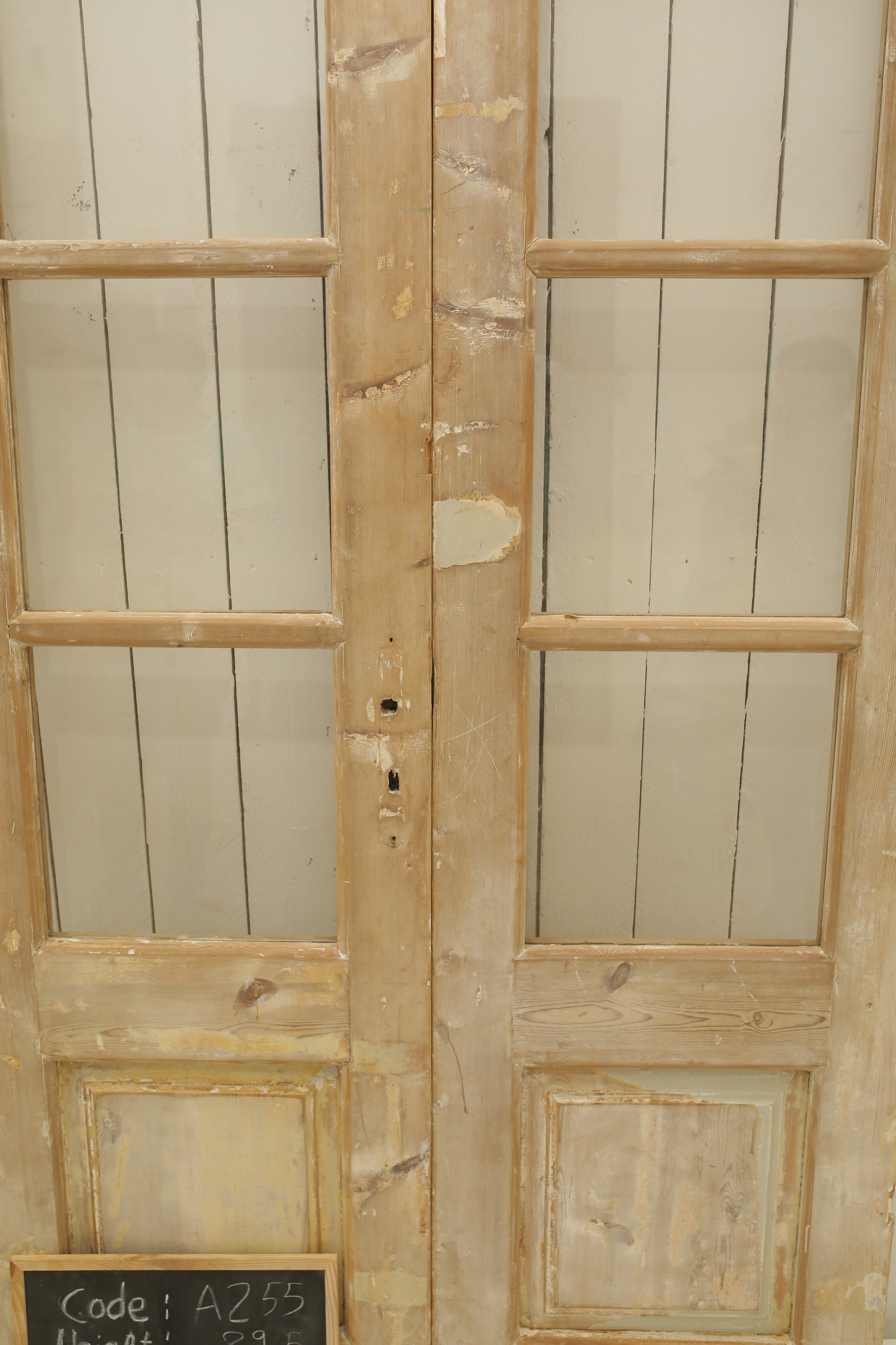 VINTAGE DBL FRENCH GLASS DOOR A255