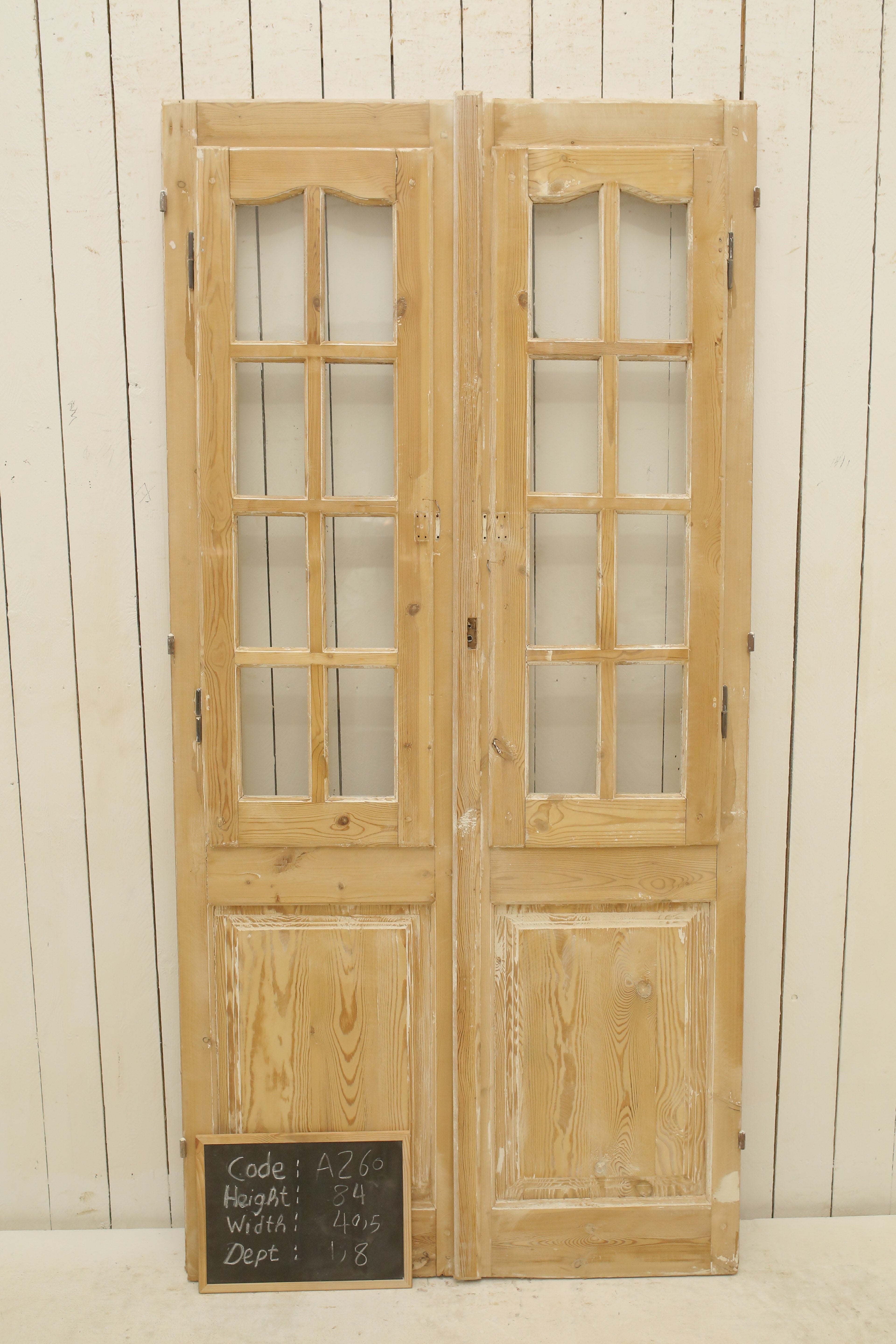 VINTAGE DBL FRENCH GLASS DOOR A260