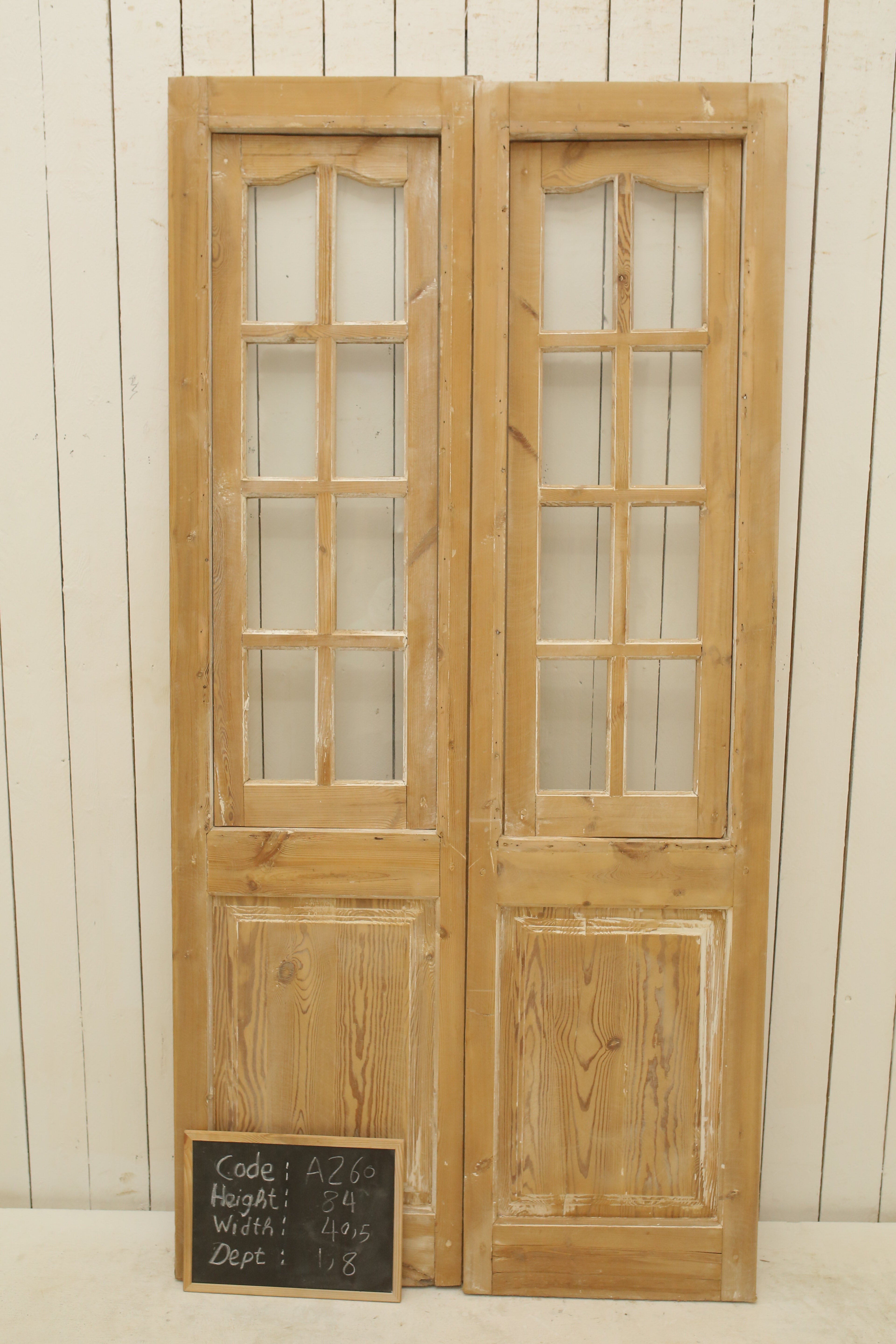 VINTAGE DBL FRENCH GLASS DOOR A260