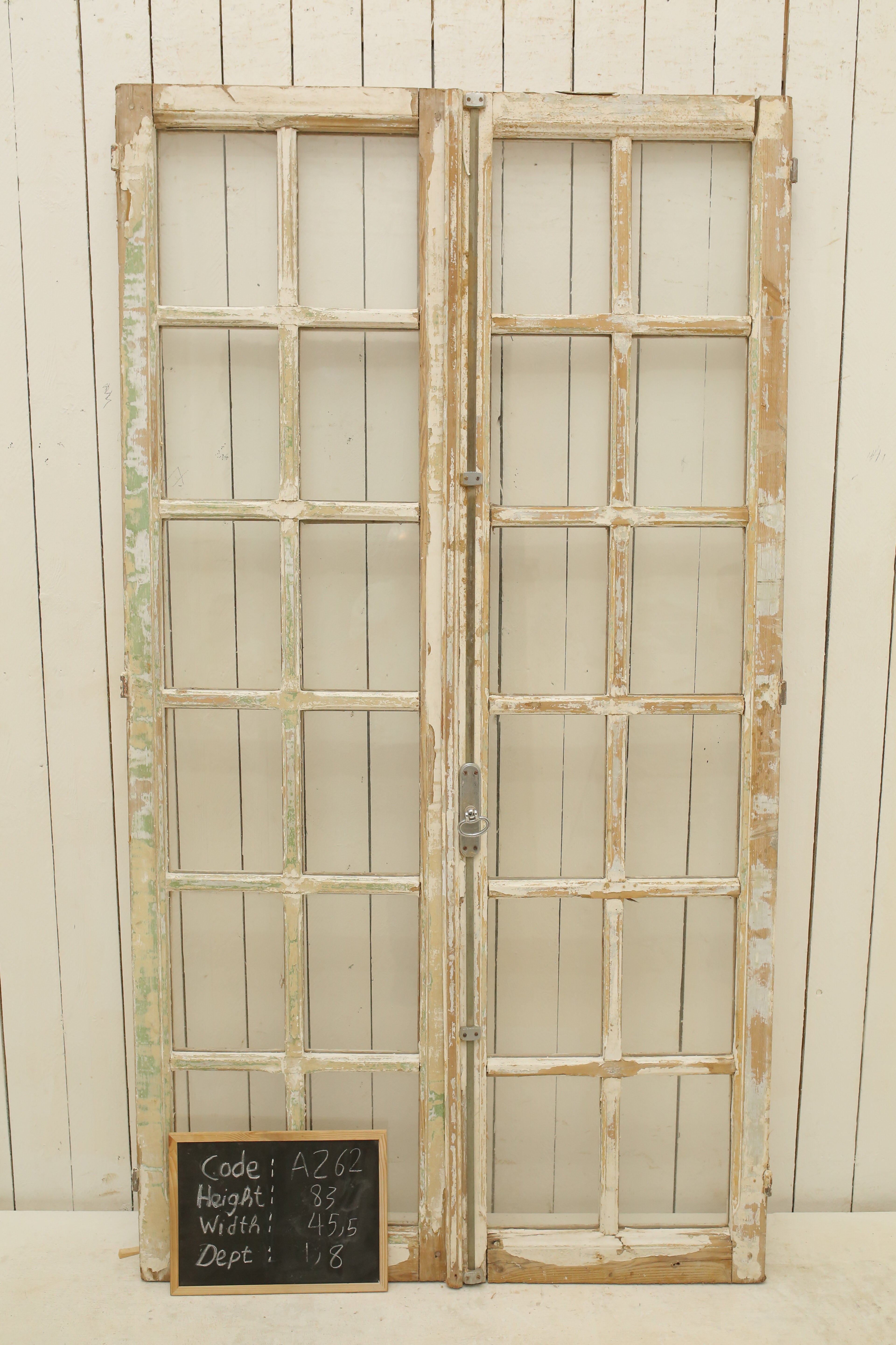 VINTAGE DBL FRENCH GLASS DOOR A262