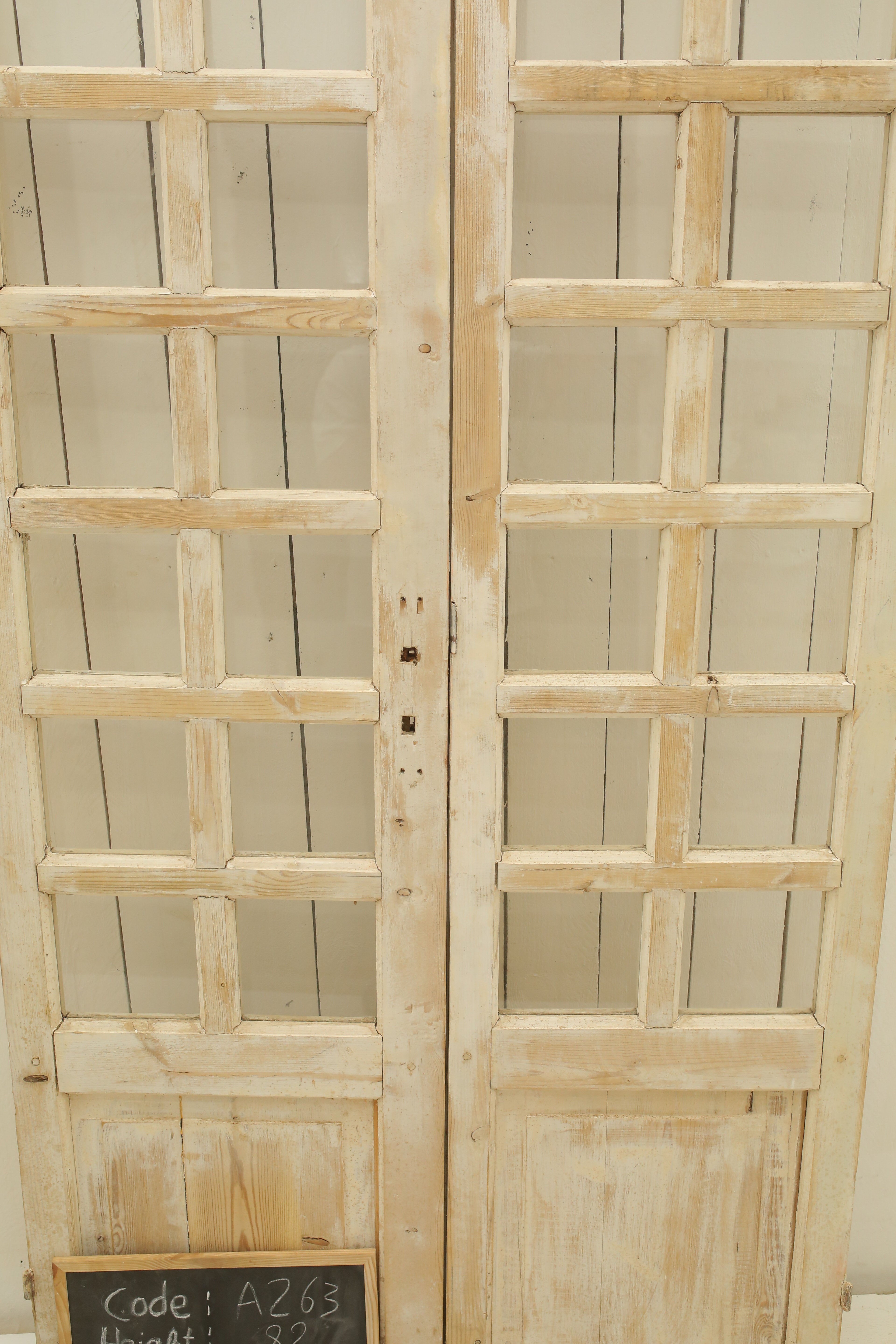 VINTAGE DBL FRENCH GLASS DOOR A263