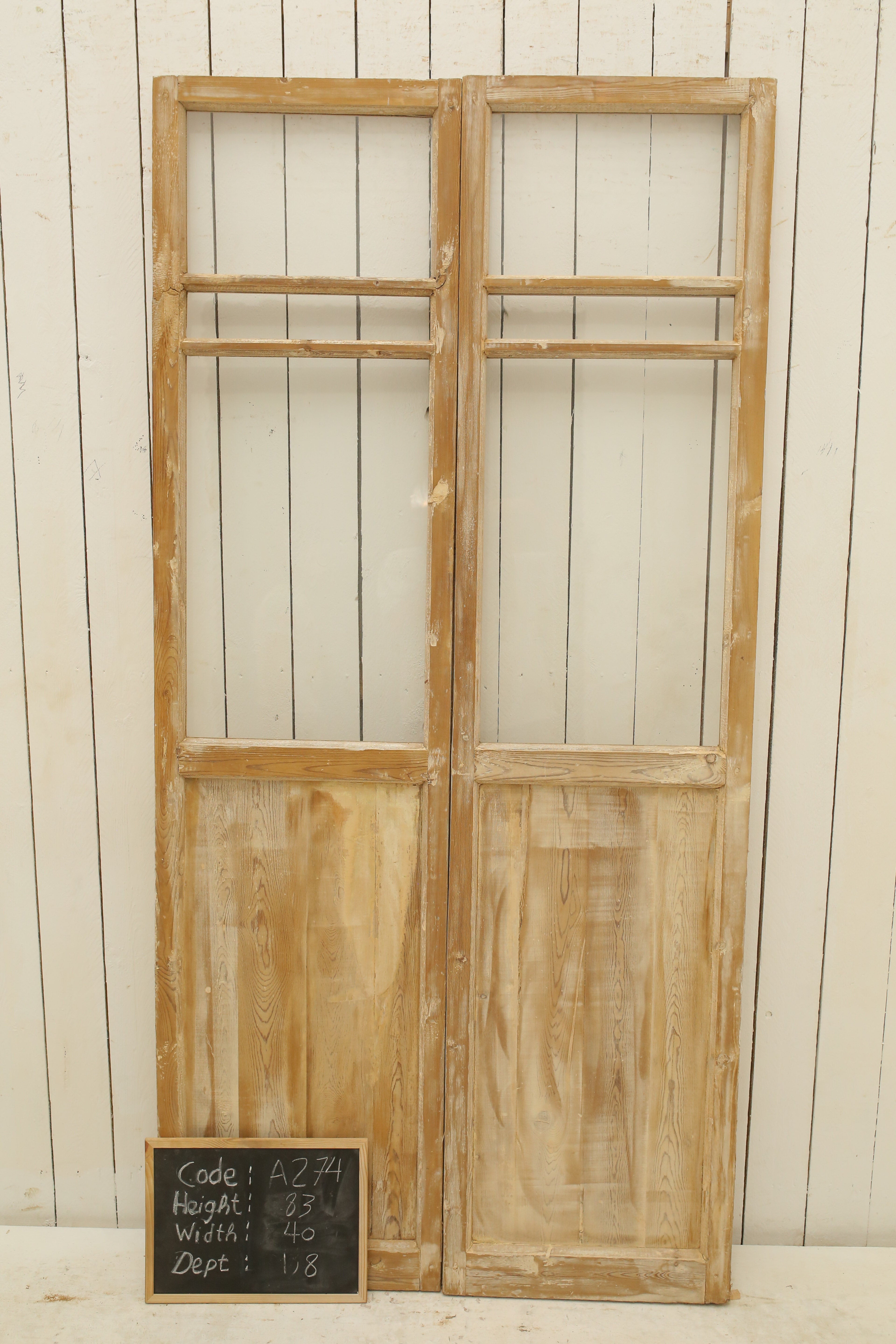 VINTAGE DBL FRENCH GLASS DOOR A274