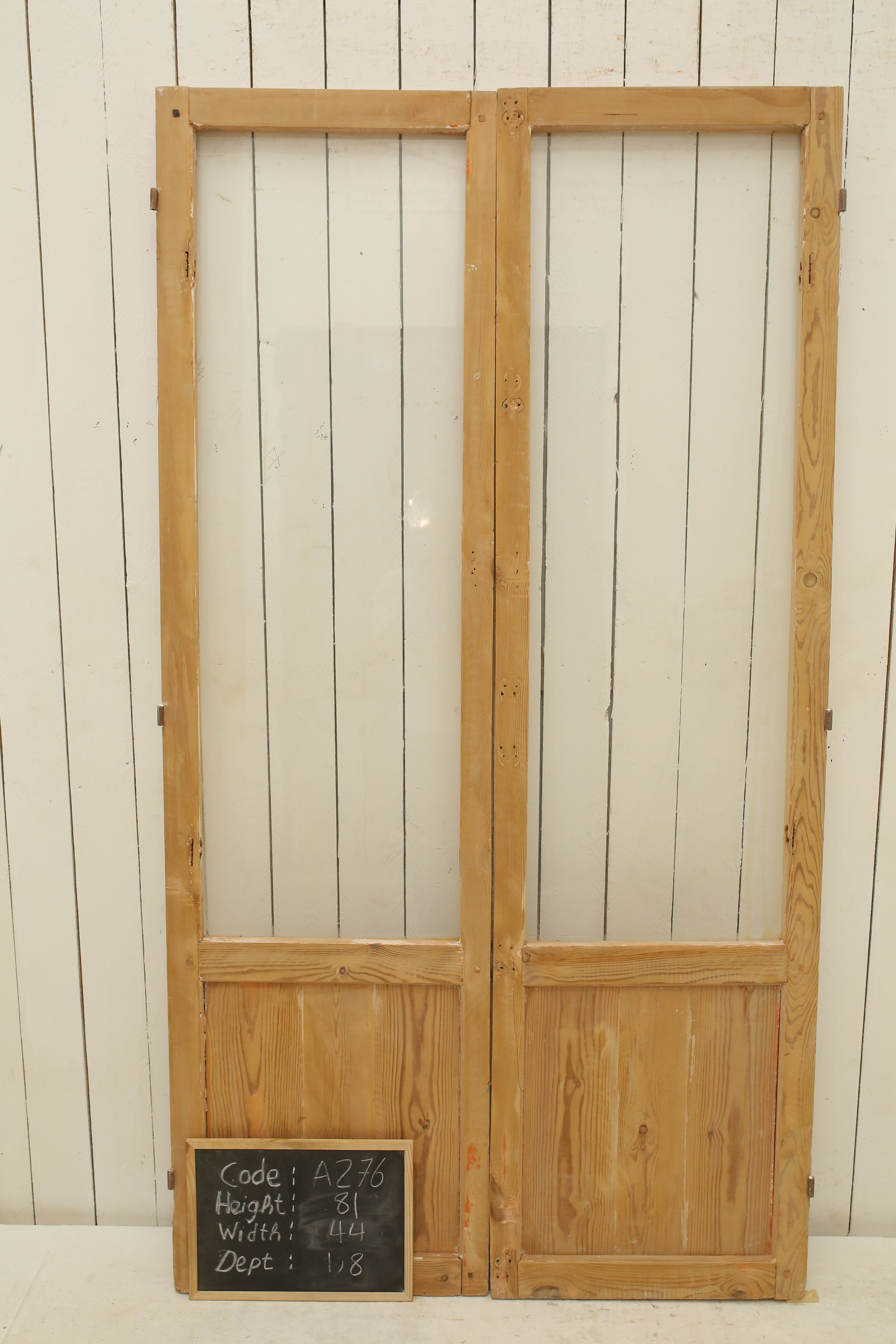 VINTAGE DBL FRENCH GLASS DOOR A276