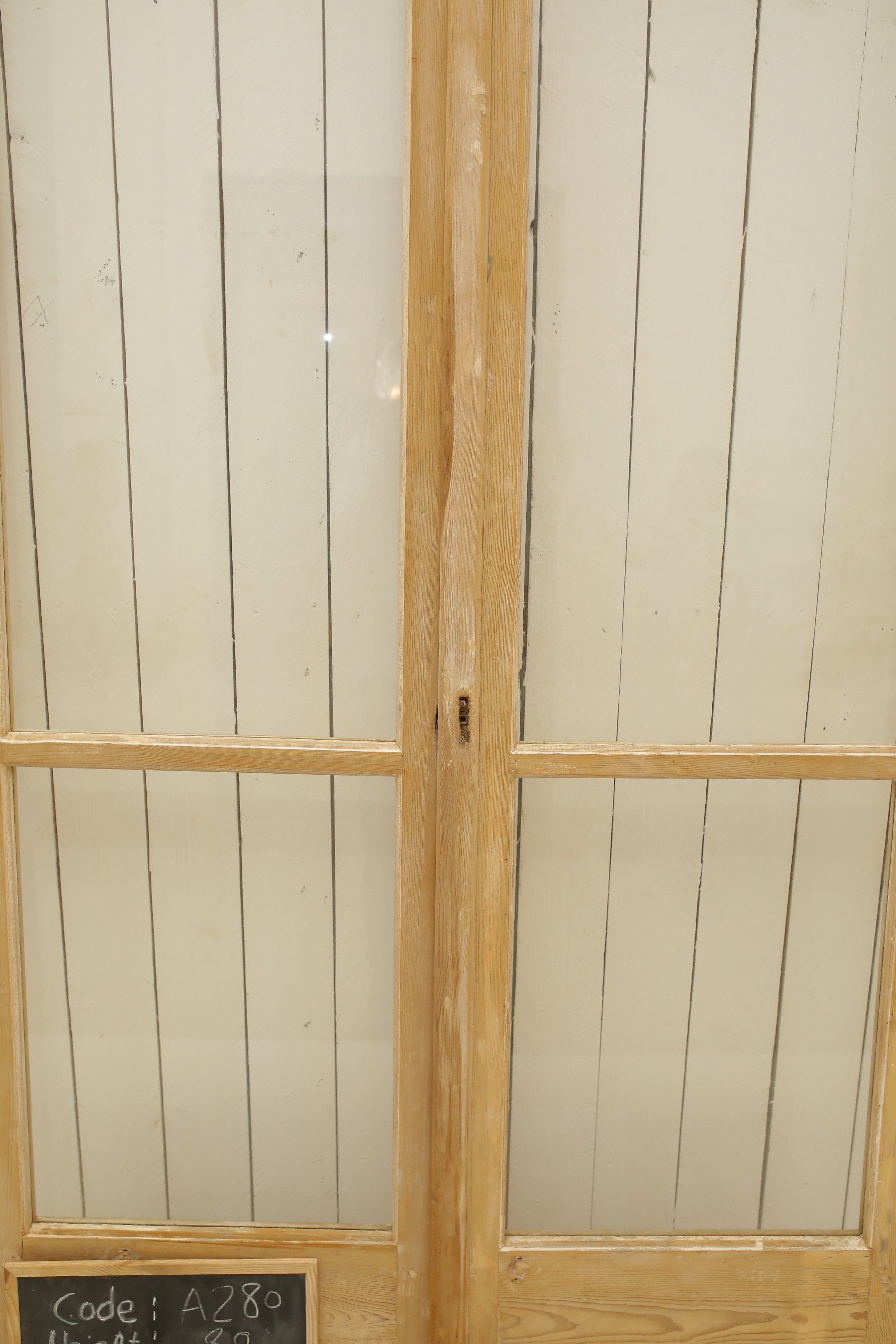 VINTAGE DBL FRENCH GLASS DOOR A280