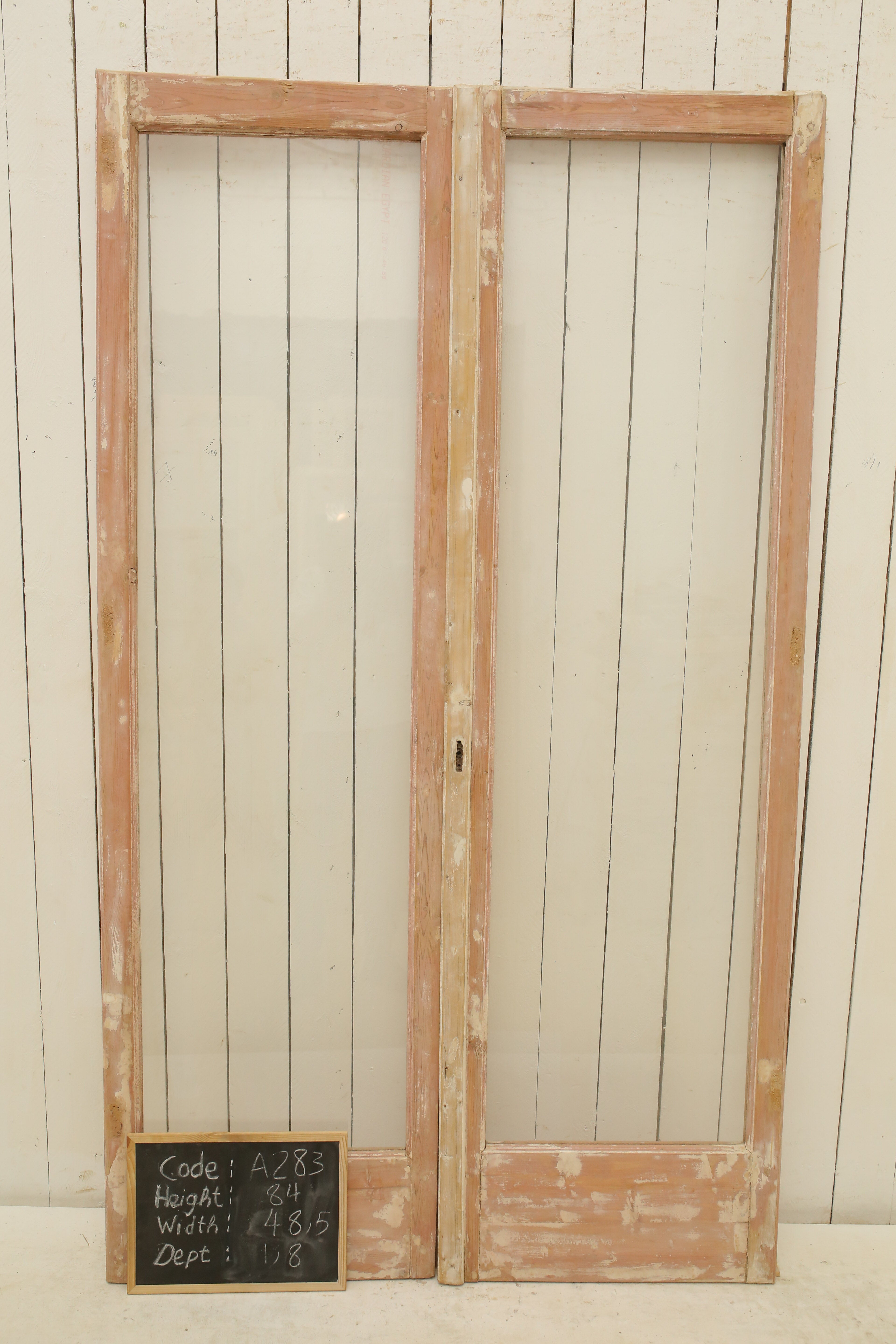 VINTAGE DBL FRENCH GLASS DOOR A283