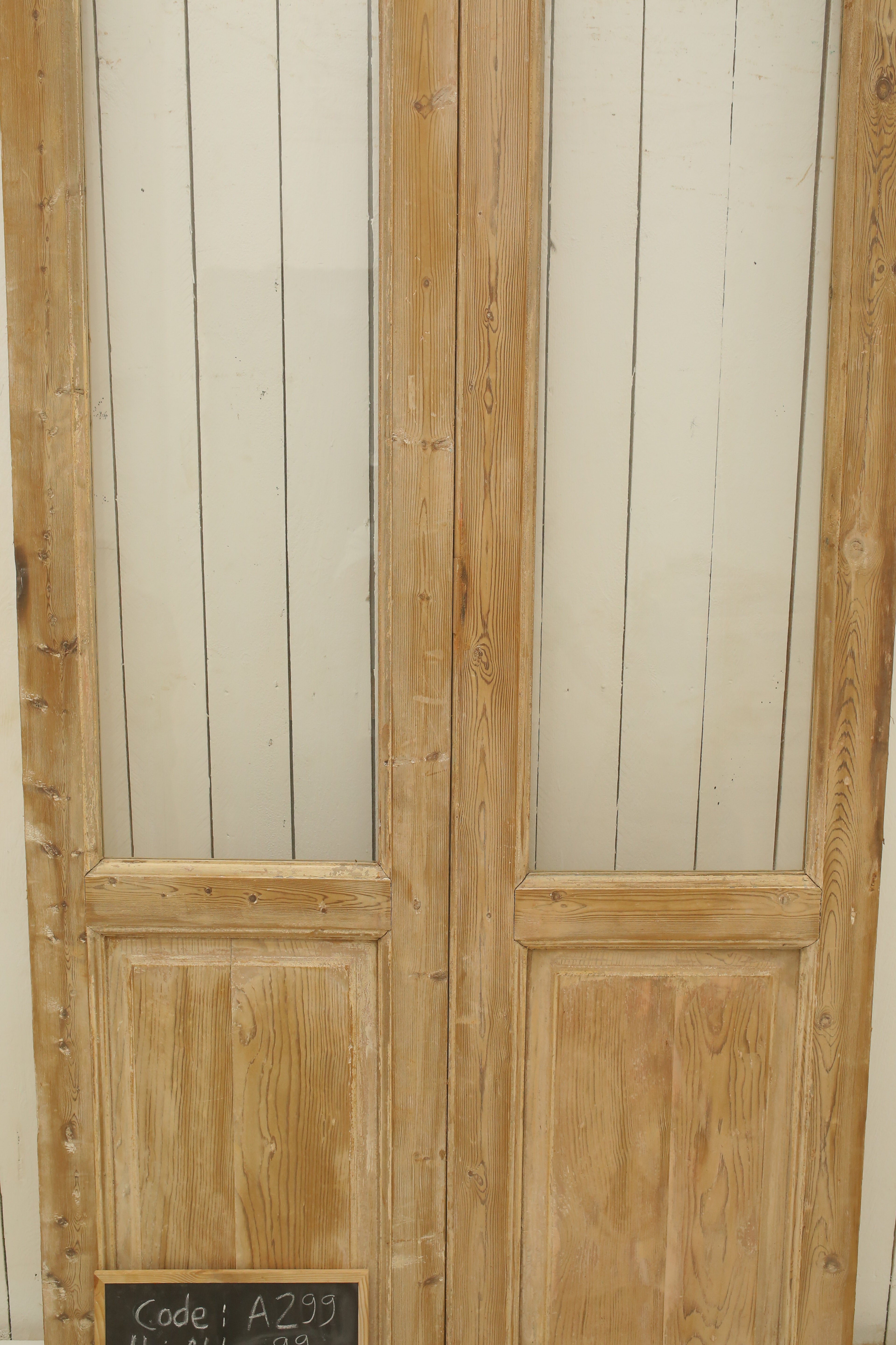 VINTAGE DBL FRENCH GLASS DOOR A299