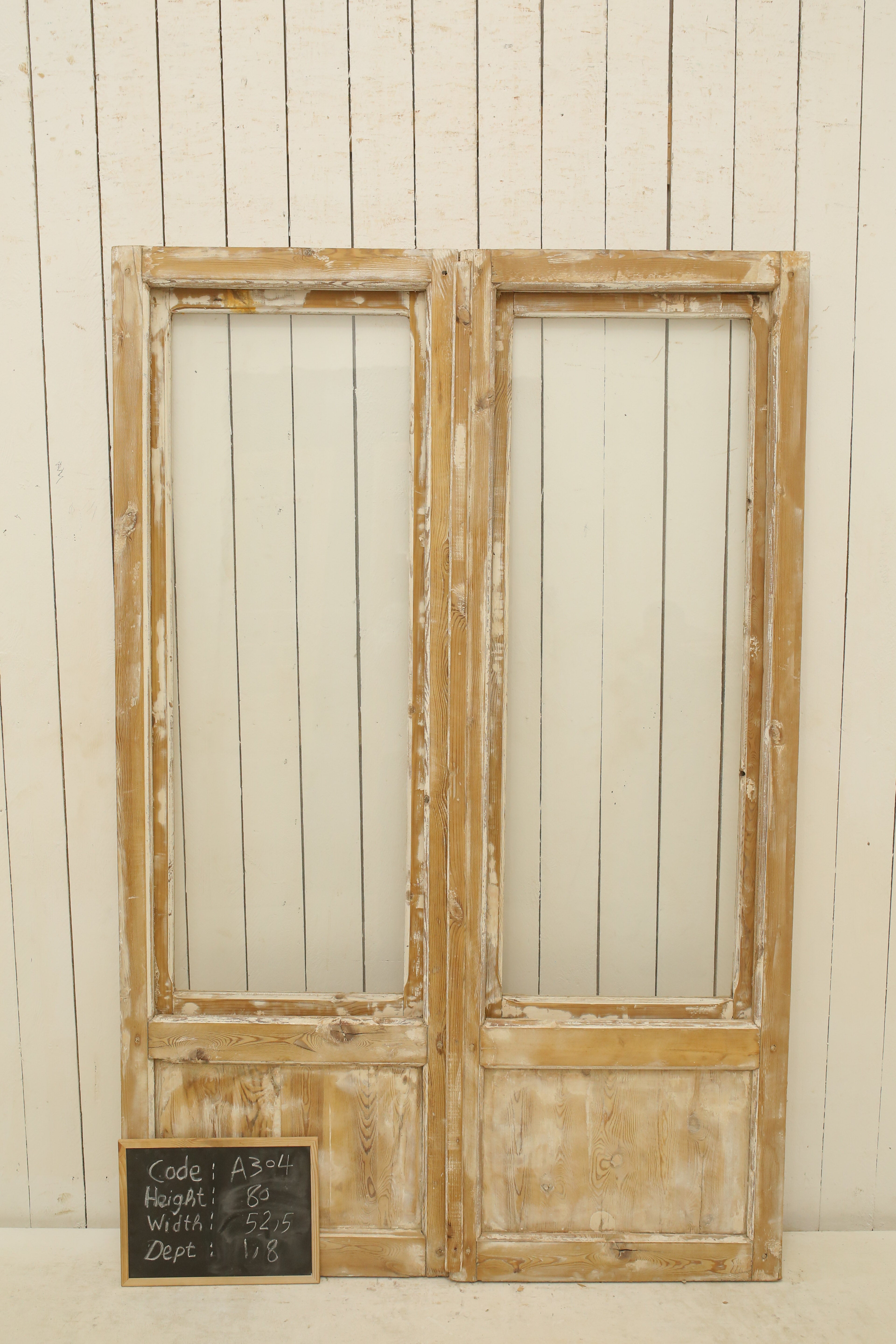 VINTAGE DBL FRENCH GLASS DOOR A304