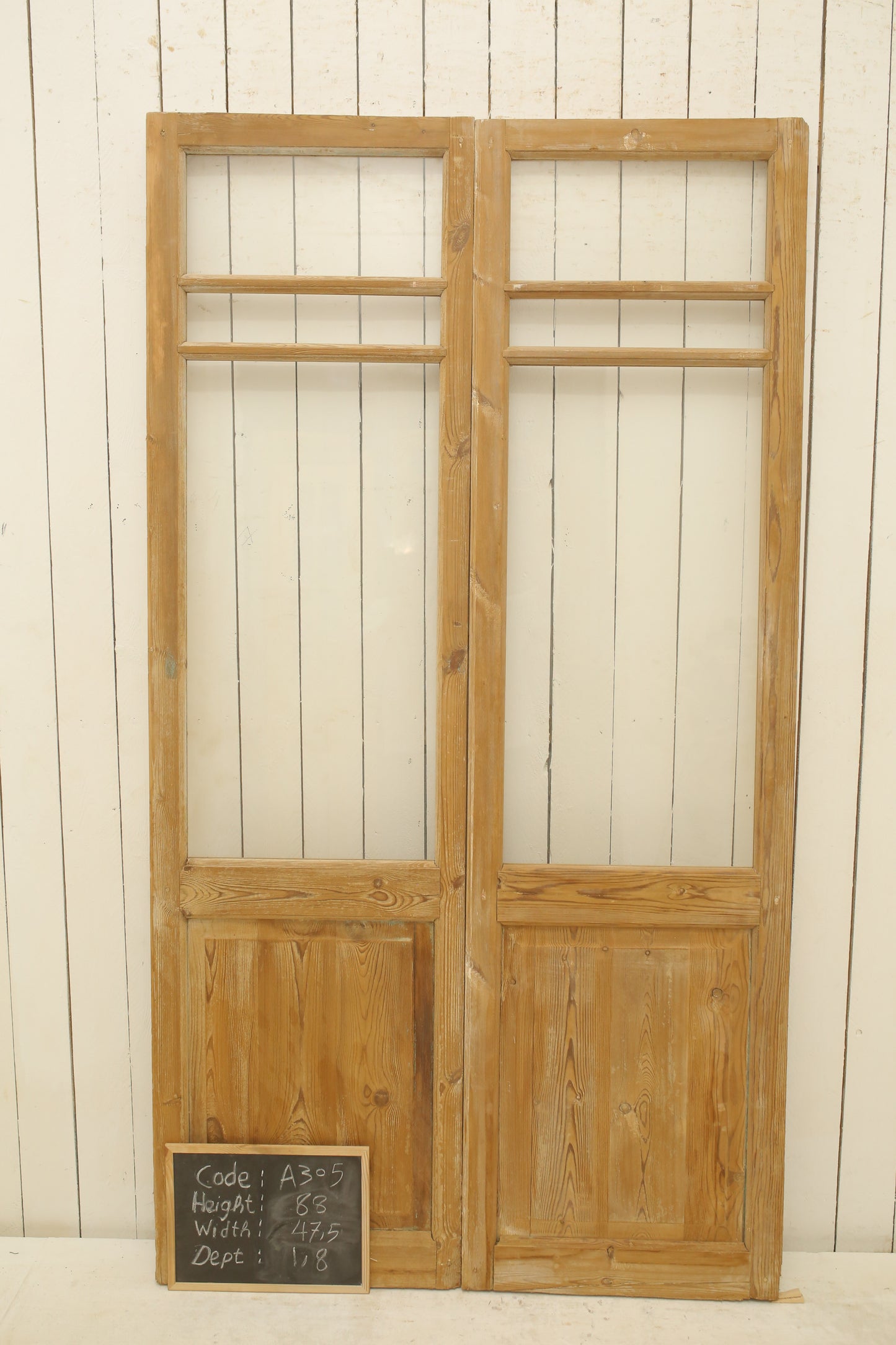 VINTAGE DBL FRENCH GLASS DOOR A305