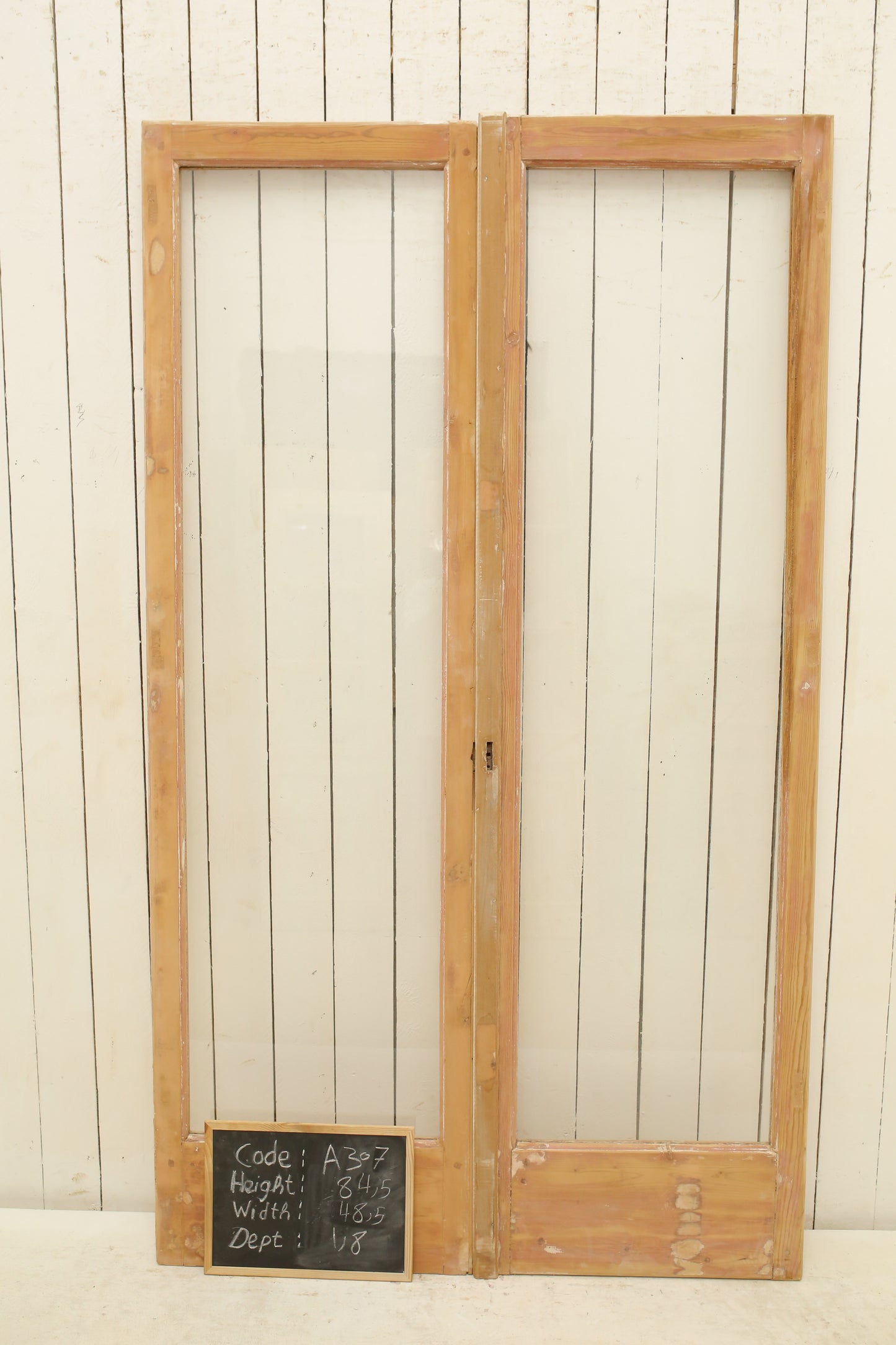 VINTAGE DBL FRENCH GLASS DOOR A307
