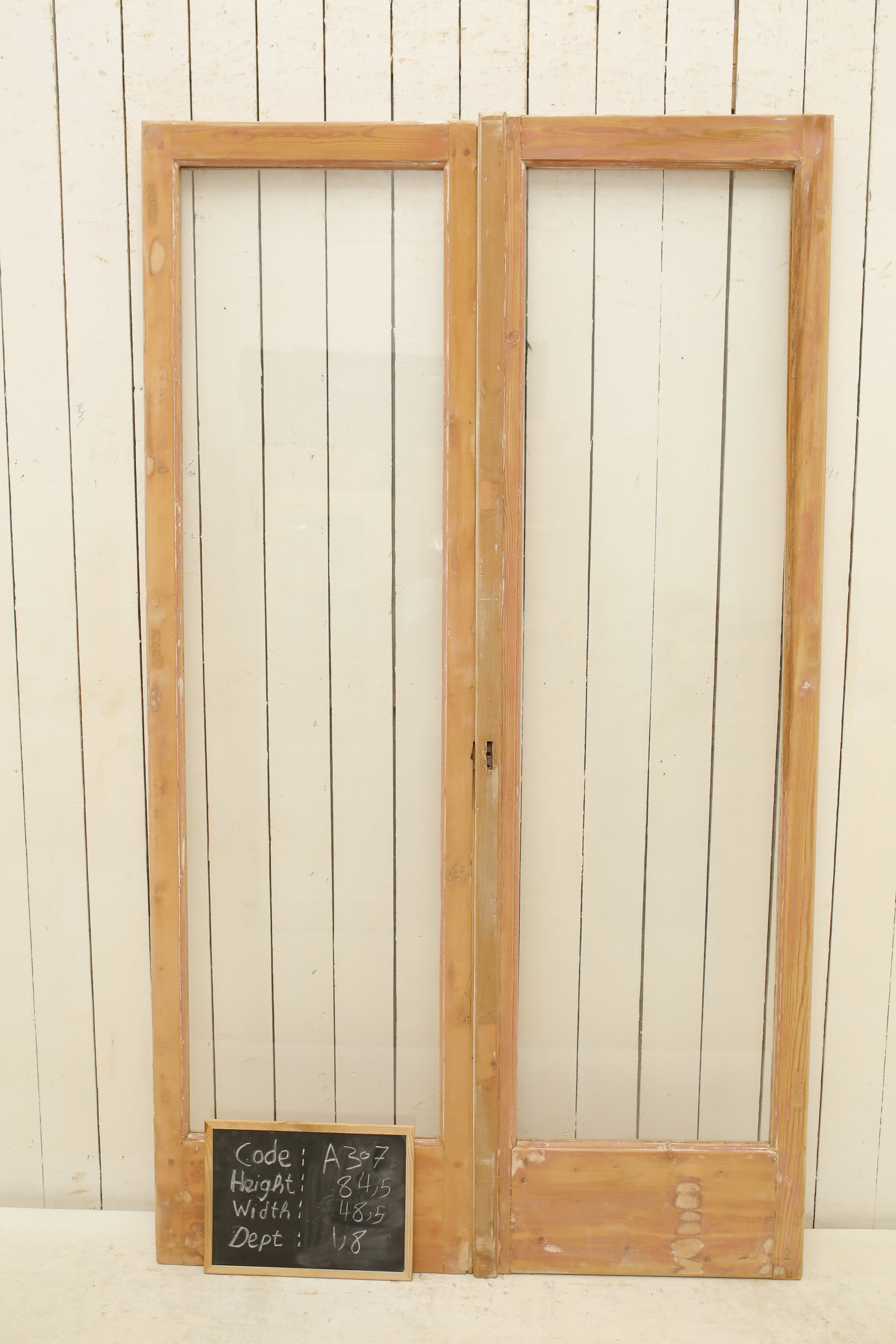 VINTAGE DBL FRENCH GLASS DOOR A307