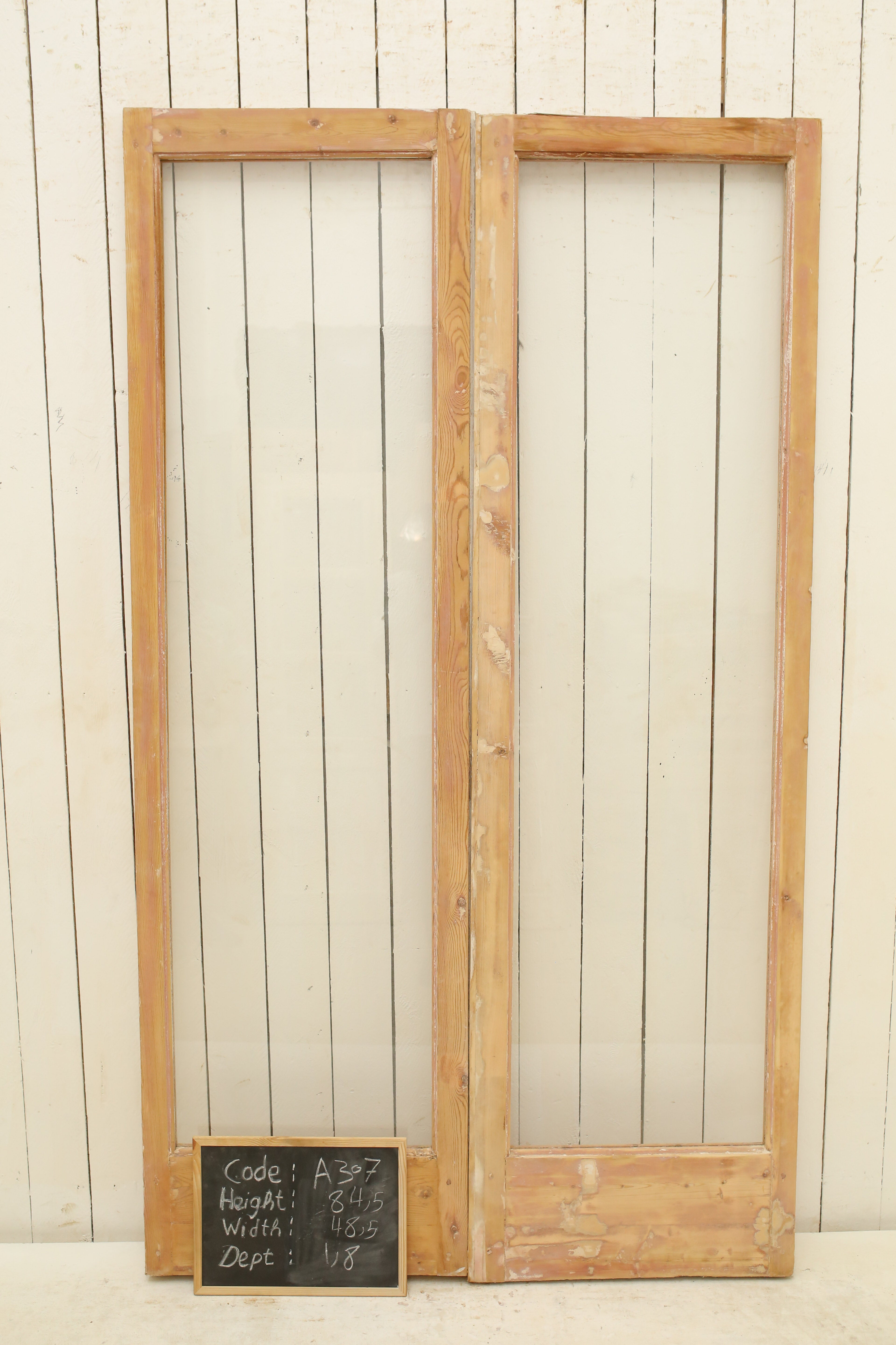 VINTAGE DBL FRENCH GLASS DOOR A307