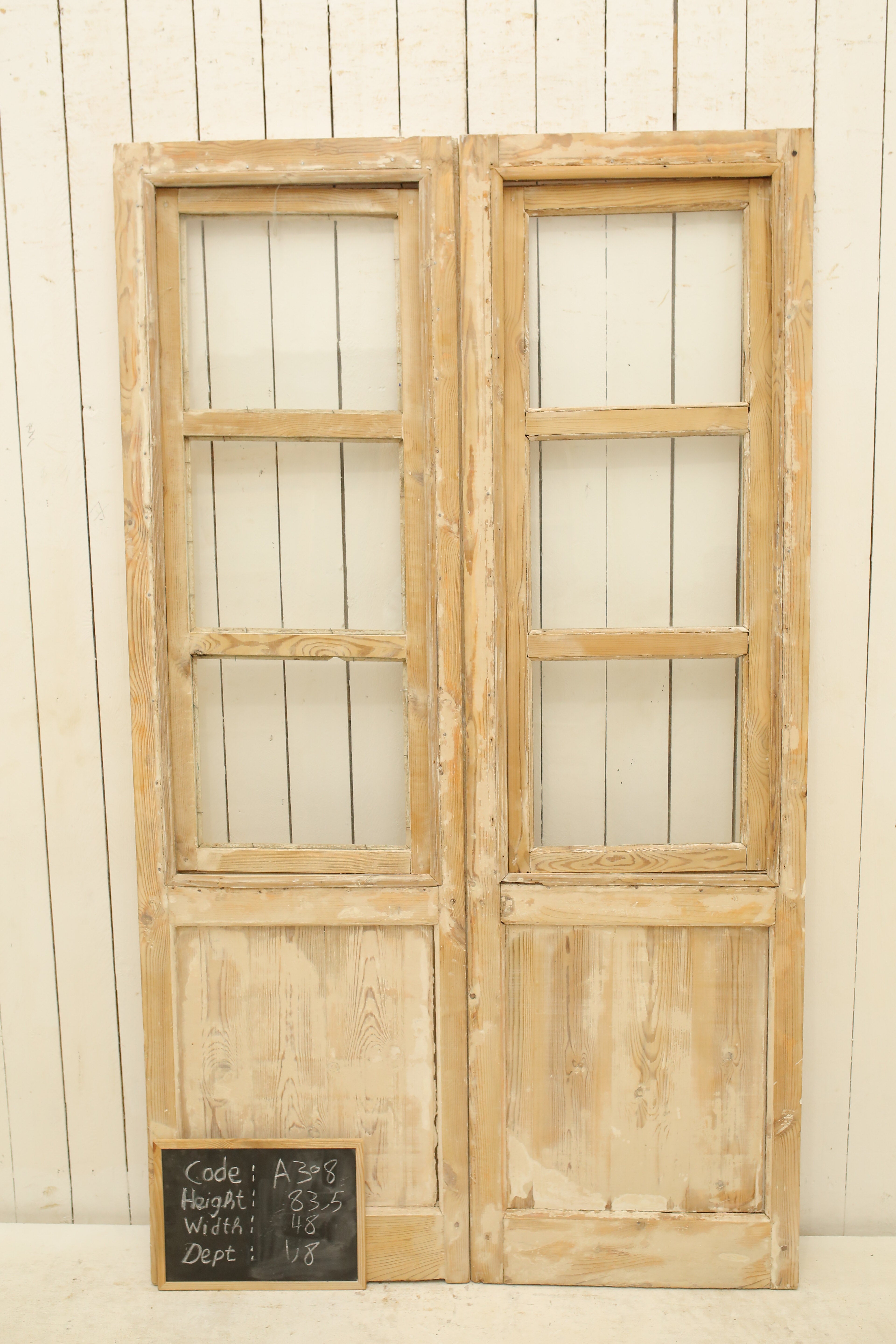 VINTAGE DBL FRENCH GLASS DOOR A308