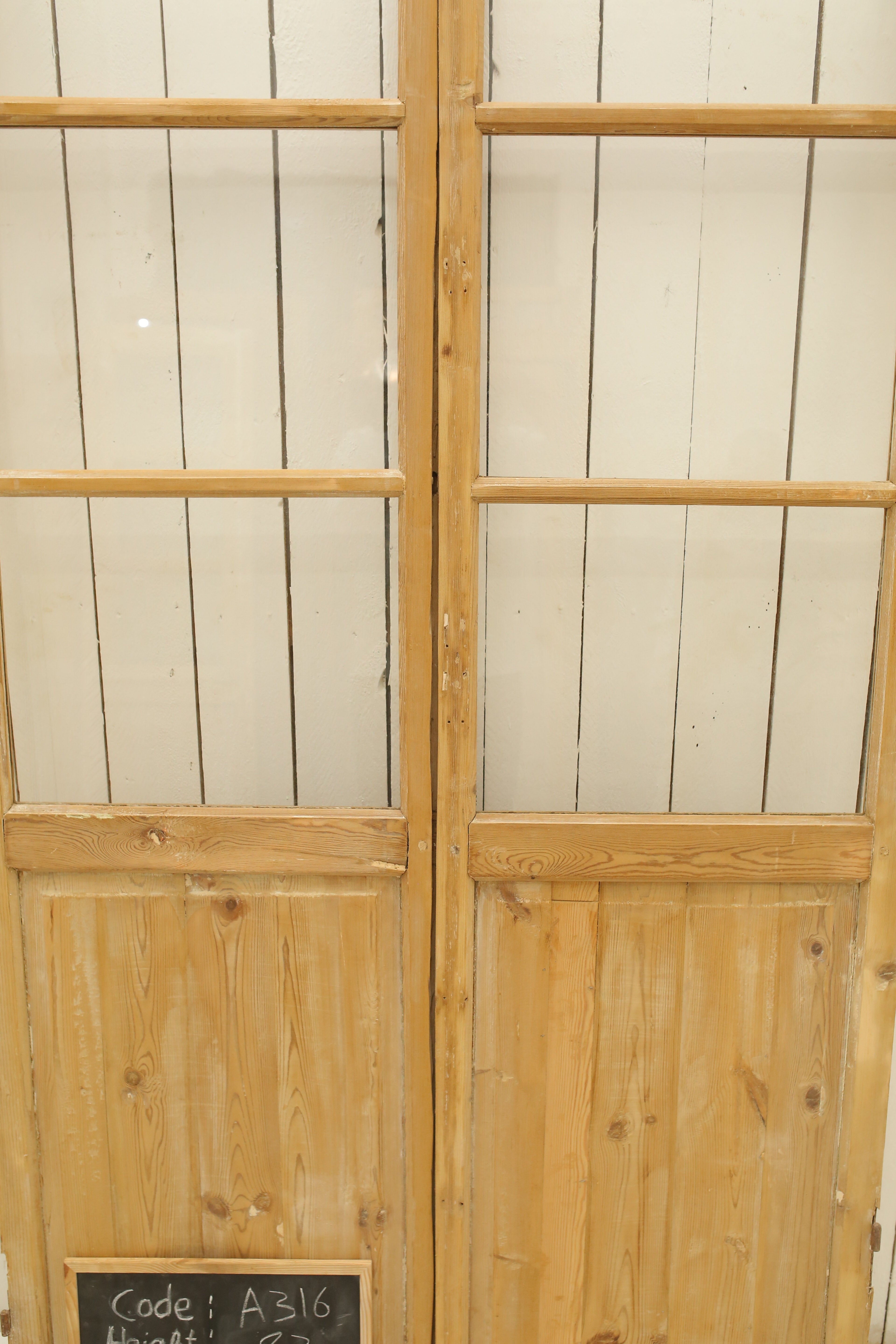 VINTAGE DBL FRENCH GLASS DOOR A316