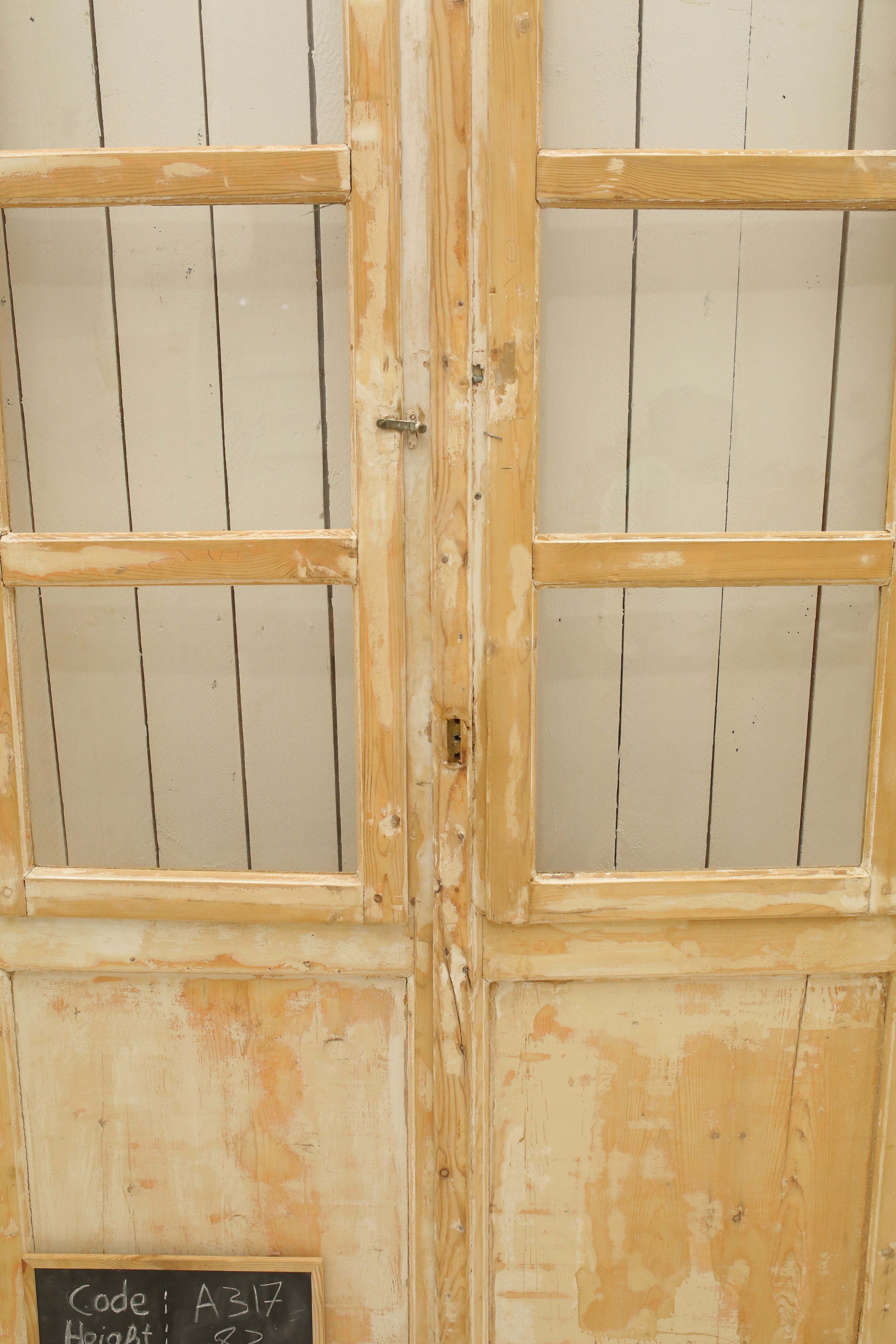 VINTAGE DBL FRENCH GLASS DOOR A317