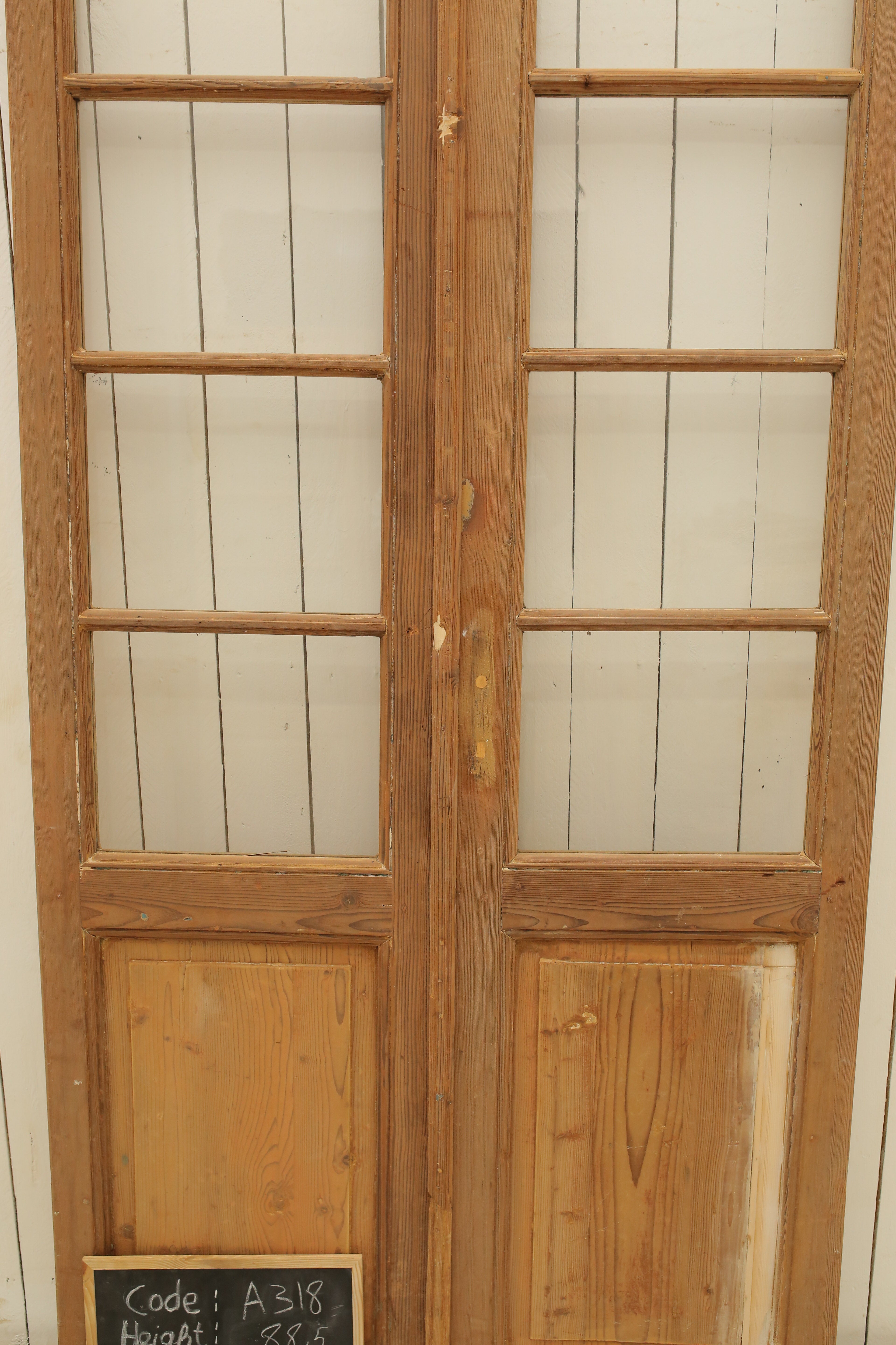 VINTAGE DBL FRENCH GLASS DOOR A318