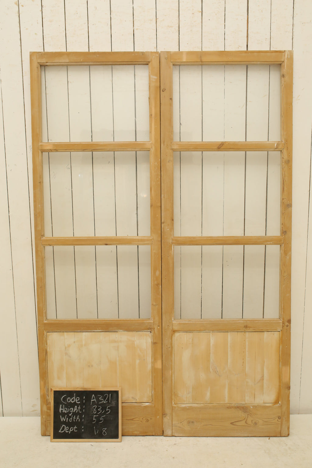 Vintage Double French Doors (with Glass) - A321