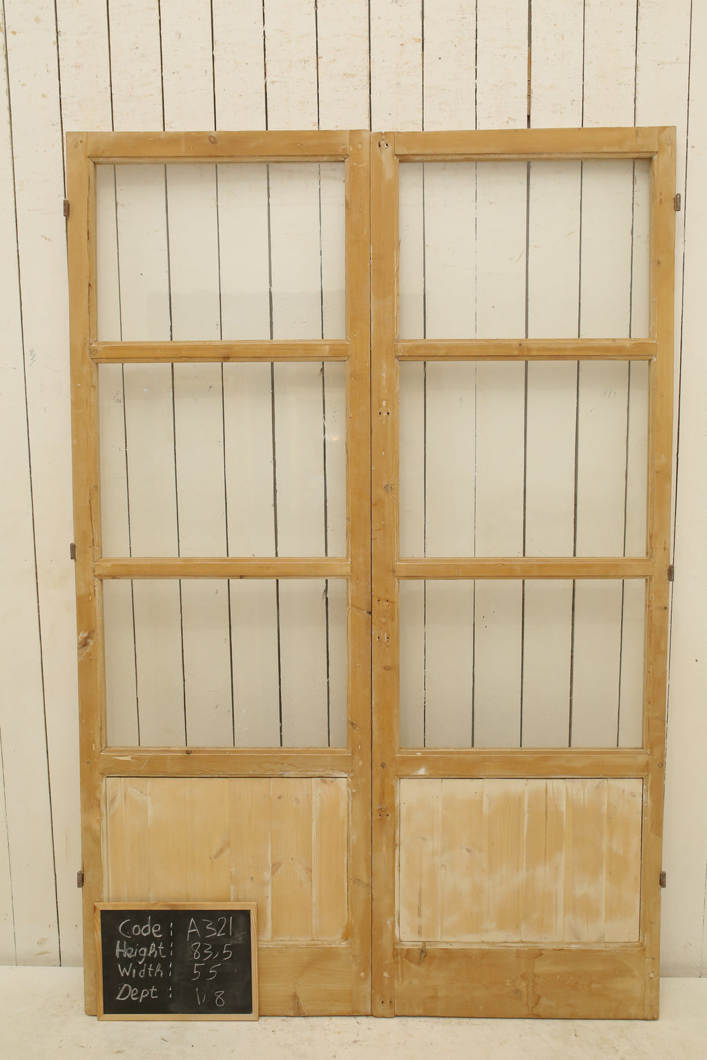 Vintage Double French Doors (with Glass) - A321