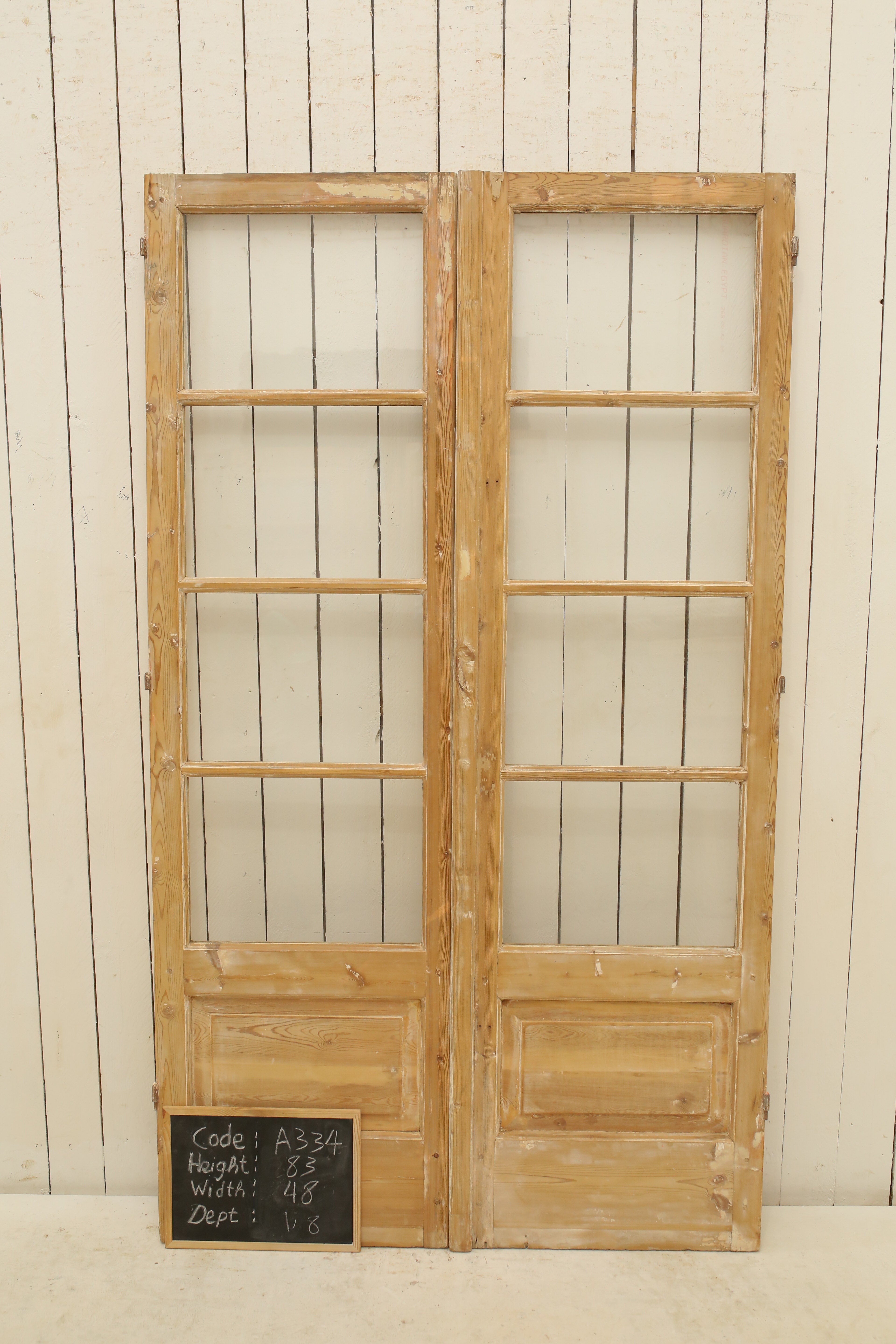 VINTAGE DBL FRENCH GLASS DOOR A334