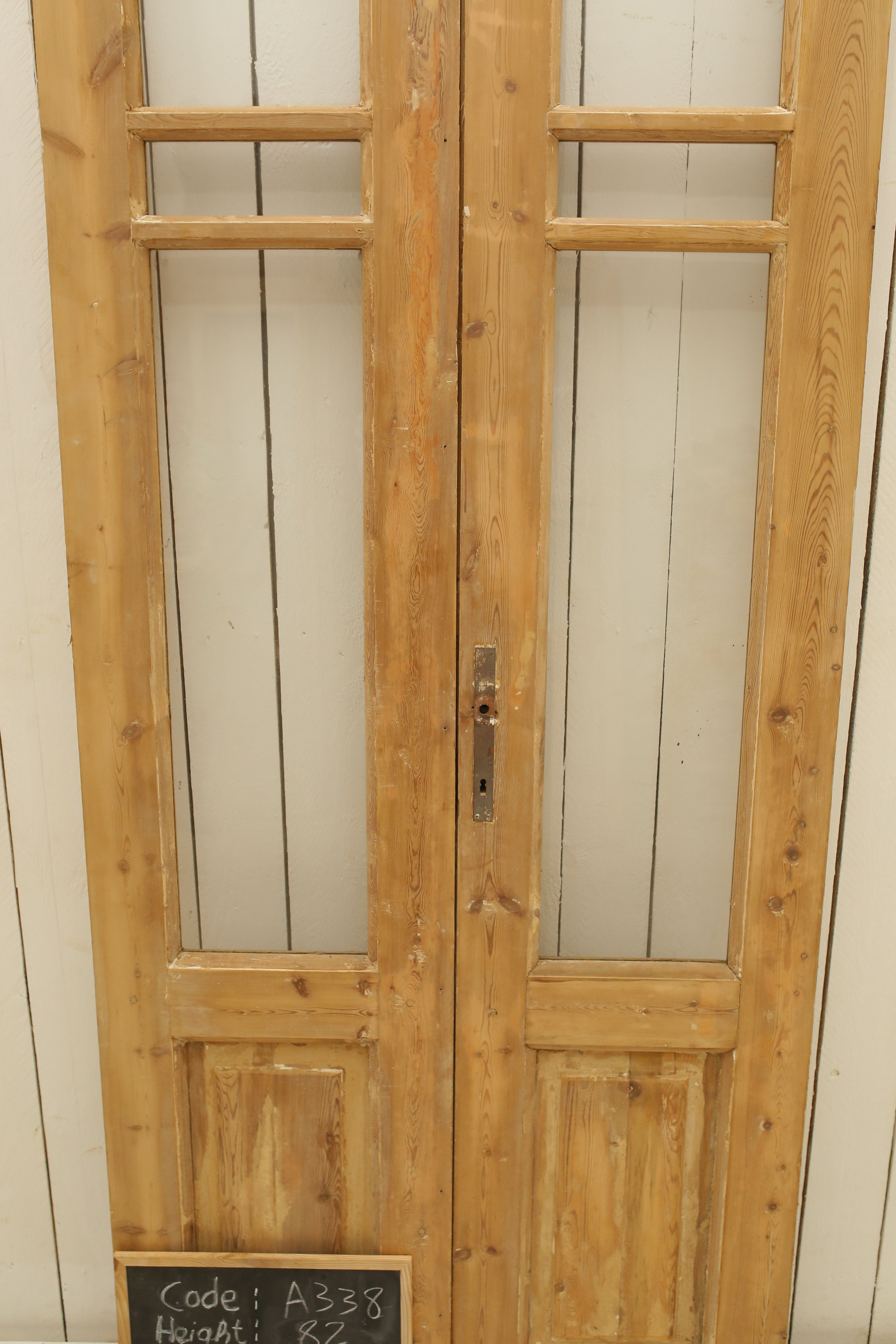 VINTAGE DBL FRENCH GLASS DOOR A338