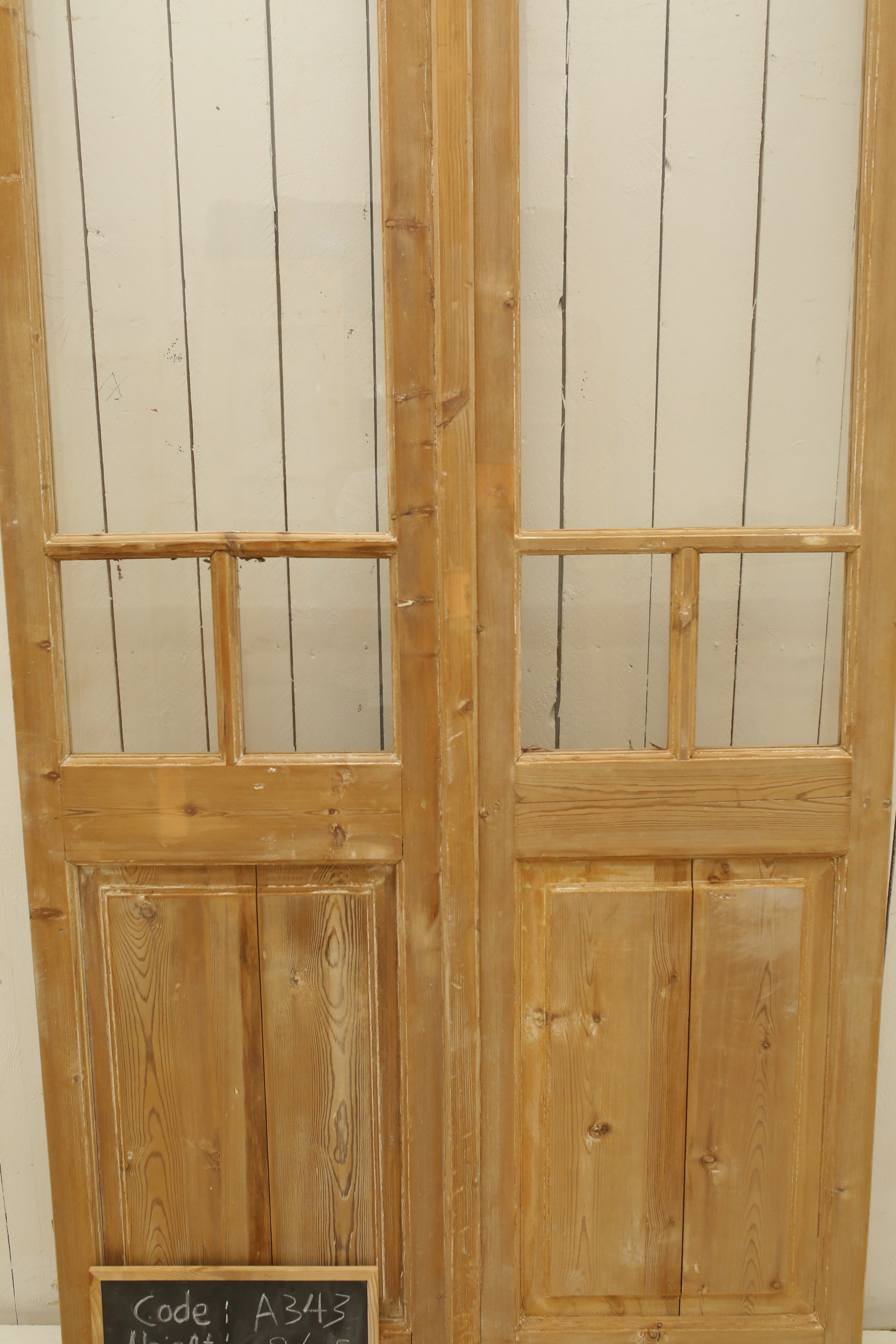 VINTAGE DBL FRENCH GLASS DOOR A343