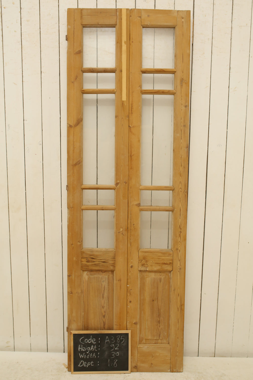 Vintage Double French Doors (with Glass) - A385