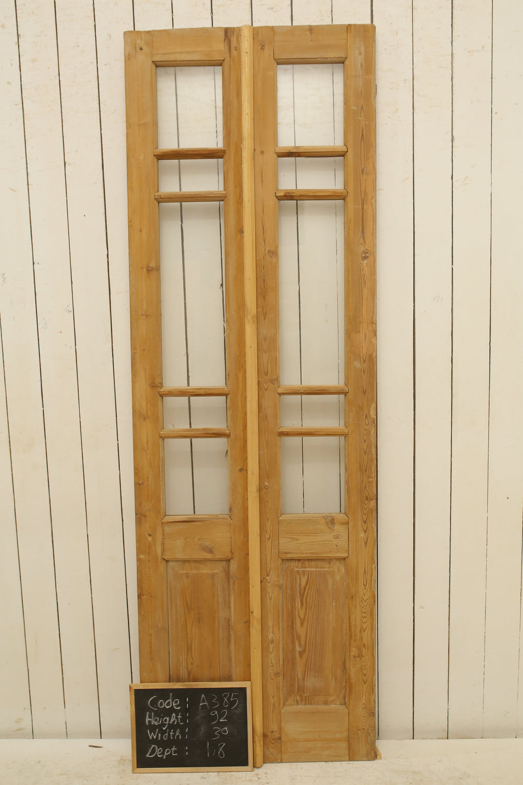 Vintage Double French Doors (with Glass) - A385